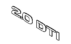 Napis "2.0 DTI"  na tył Vectra C
